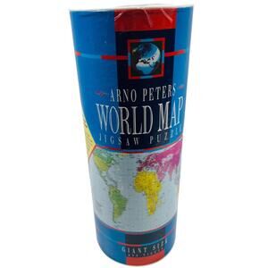 Puzzle Open Box Uncounted: Arno Peters World Map Cylinder Puzzle 650 pcs